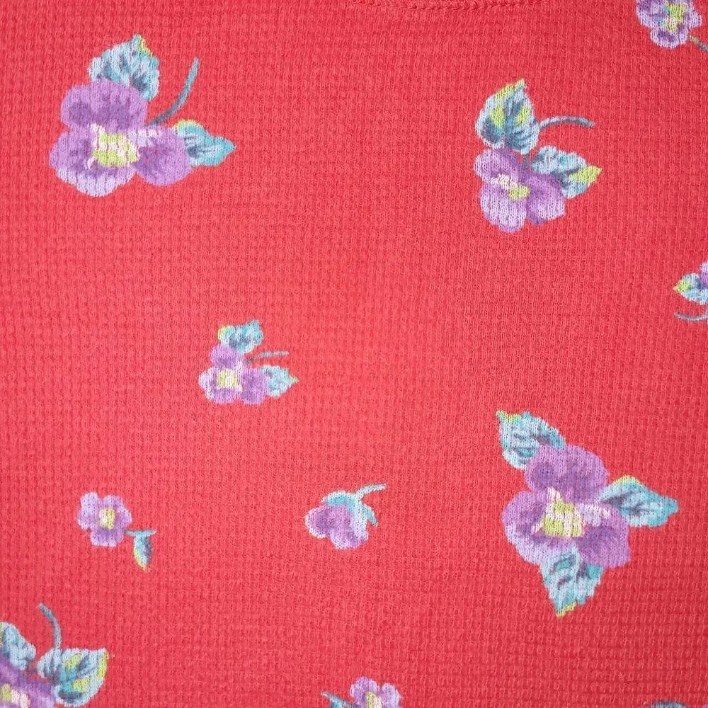 Old navy L 10-12 red floral Thermal long sleeve
